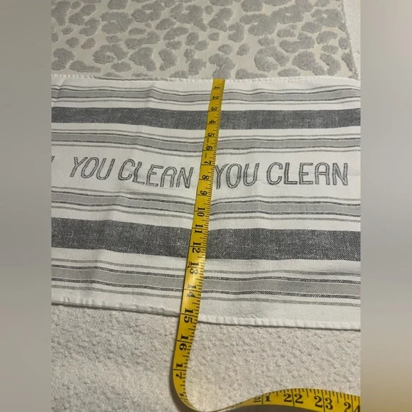 Striped Kitchen Towels with Fun Text - Picture 3 of 3